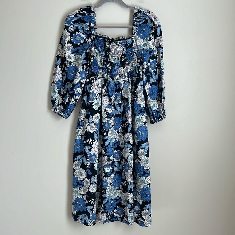 J. Crew Linen Daydream Dress in Zinnia Floral Size Medium Petite
